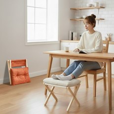 오즈리빙 코지 풋스툴 사무실 책상 발판 접이식 발받침대, 코지풋스툴 브라운