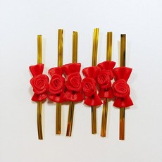 페토닷컴 예쁜 빵끈 포장끈 포장타이, 1개, 끈-69-컬러 장미빵끈 레드