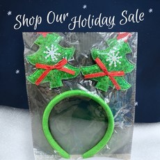 細亮片聖誕樹頭戴飾, 1個