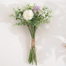 花蓮出貨 12隻一束 蒲公英風信子滿天星仿真花束 婚禮派對裝飾假花 家庭裝飾, 紫色, 1個