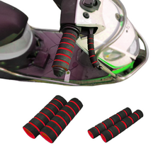 스펀지타입 브레이크그립 핸들그립 세트상품 4개=1조 자전거 오토바이 그립용, 1세트, 빨강