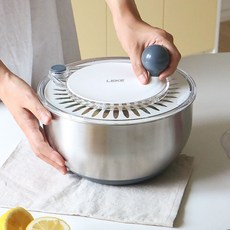 LEKE 스텐 야채 탈수기, 혼합색상, 1개