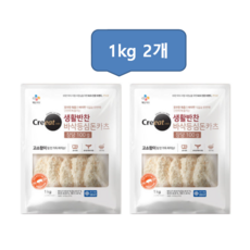 크레잇 생활반찬 바삭등심돈카츠, 1kg, 2개