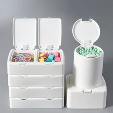 원터치통 원형 정리함 수납함 usb 부품 볼트 머리끈 jun+04649nj