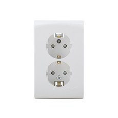 동양전자 매입형 2구 접지 전기 콘센트 일자형 매립형 16A 250V