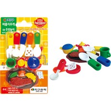 이와코 퍼즐 지우개 04주방놀이 조립식 미니어처 피규어, 1개