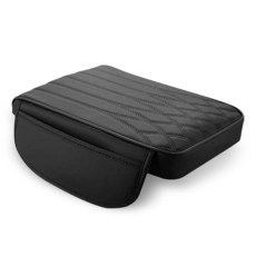 CyperFair 자동차 센터 콘솔 커버 가죽 슬로우 리바운드 팔걸이 박스 부스터 쿠션 휴대폰 키 티슈용 측면 오거나이저 포켓 2개가 있는 강력한 지지 쿠션 패드 방수 팔, CyperFair 자동차 센터 콘솔 커버, 가죽 슬로우