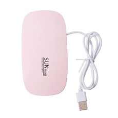 SUNmini UVLED美甲燈 迷你便攜式USB供電凝膠指甲油快速固化燈, 1個, 粉色【USB供電】