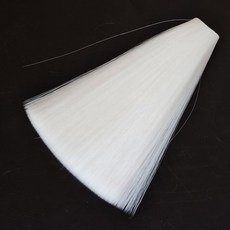 【釣友俱樂部】BLF 仿鹿尾毛 綁材 飾帶 鉤海水飾帶 管式三文魚鉛頭鉤綁製材料 飛釣鉤, 白色, 1個