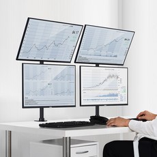 카멜마운트 FMAV2 듀얼 상하 세로형 모니터 모니터암 스탠드, 1개