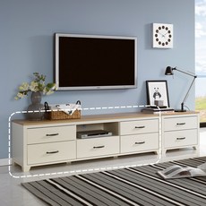 (E)데코라인 엔서 2단서랍형 1600 거실장, 아이보리