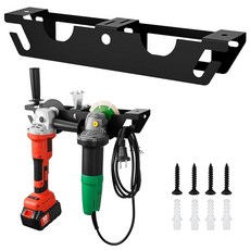 CCAENI 벽걸이 앵글 그라인더 홀더 - 코드 행거가 있는 2베이 보관 랙 커터 폴리셔 및 전동 공구용 차고 및 작업장 정리에 적합