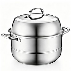 CookNest 2단 인덕션 찜기 냄비 304 스텐 찜솥 곰솥 대형, 1개, 32cm