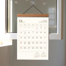 라인웍스 2026년달력 2026 벽걸이 미니 A4 달력, 1세트, 라인웍스A4미니달력