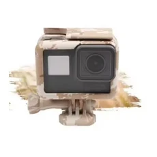Gopro 프레임 케이스 쉘 보호대 하우징 육군 녹색 + 고독한 나사 마운트 5 6 7 검정색 새 액세서리, 1개, 02 Brown Color