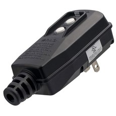 ELEGRP G1215PA2 G20PASR 특허받은 자동 모니터링 GFCI 교체 플러그 어셈블리 파워 압력 세척기 풀 펌프 UL/CUL 목록용 15암페어 비접지 2개 와이어, Black, 2 Wires 2-Prongs