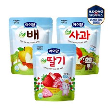 아이얌 동결건조 과일칩 3종(순딸기+순사과+순배), 3개, 단품, 15g