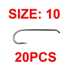 lionriver 鋒利進口長柄飛釣鉤 3XL高碳鋼黑鎳倒刺漁具, 1個, 超鋒利10#長柄鉤20枚