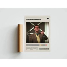 영화 트루먼 쇼 쇼생크 구속 년대 레트로 포스터 거실 캔버스 그림 벽 예술 홈 장식, 2. Q180