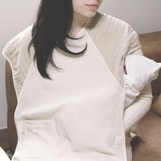 아이들빌리지 국내산 순면거즈 자석단추 엄마턱받이, 체크무늬-철통방어ver, 1개, 1개입