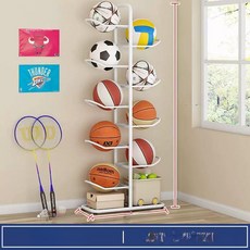 볼정리대 축구공 보관대 수납함 1개 보관함, 10단 9개 화이트