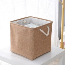 보관 옷장 스플라이싱 수납함 보관함 천 티셔츠 사무실 정리함 바지 접이식 바구니 정리 침실, 1개, C. 갈색 8x8x8