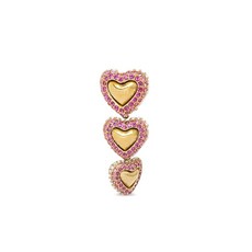 게스 하트 셰이프 크리스털 이어링