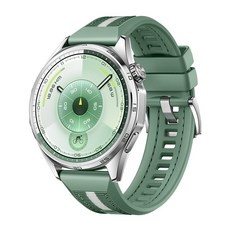 HUAWEI 華為 WATCH GT6 46mm 智慧手錶，GPS精準定位，健康監測，贈FREE BUDS3 7-11禮券, 原野綠(氟橡膠+編織)