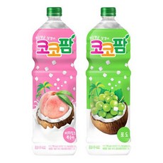 [한번에먹자쇼핑몰]코코팜 포도 1.5L + 코코팜 피치핑크복숭아 1.5L 총 2페트