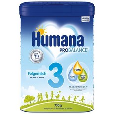 Humana 독일 프로밸런스 Follow-on 3단계 아기븐유, 750g, 2개