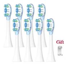 Xiaomi Mijia Sonic Sweep 쿠션 케어 칫솔 프로 전동 헤드 MES609/MES610 밀봉 패키지 강모 노즐, 02 8PCS × 8개