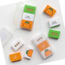 당근지우개 당근친구들 케이스 지우개 6개입, 상세페이지 참조