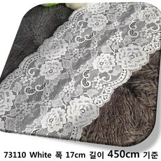 dklace 스판레이스모음 / 스판레이스 8-73110 폭 17cm 자가드, 화이트, 5개