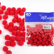 유아 만들기 폼폼이 12mm 빨강 유치원 어린이집, 1개