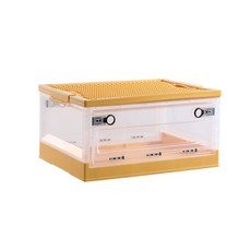 투명 장난감 정리함 박스 블럭 보관함 레고 듀플로 정리박스 토이박스, 엘로우, 1개