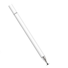 (一組8入)【DP33鋼琴白】兩用雙頭通用款電容式細字觸控筆, 白, 1個
