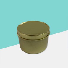 2oz 香薰蠟燭罐 馬口鐵盒 擴香石凹蓋 50X38 啞黑銀 50g 隨, 雙麵金色