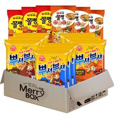 라면스낵세트 뿌셔뿌셔{불고기x3개+바베큐x3개+양념치킨x3개}+쫄병스낵(매콤한맛x3+안성탕면맛x3), 1세트