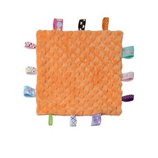 해외 CREVENT Tag Security 아기용 담요 남아용 부드럽고 작은 러비 아기 이불 감각 생일 베이비 샤워를 위한 훌륭한 선물 25.4 x 25.4cm10 10인치 8, .0020.Orange Tag.