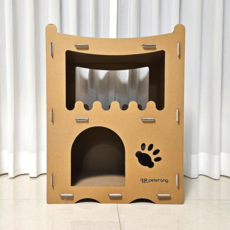 펫이랑 2층집 고양이 스크래쳐 숨숨집 스크래처 스크레쳐, 캐슬, 1개