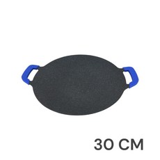 餐具達人 米雅可礦岩鑄造不沾圓形烤盤 台灣製 圓形烤盤 露營烤肉, 1個, 30公分 (超商限4)