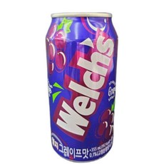 웰치 그레이프 포도탄산음료 탕비실음료, 355ml