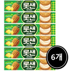 롯데 스위트몰 롯샌 파인애플 3개 105g, 6개