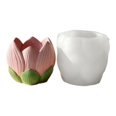플라워 티라이트 캔들 홀더 수지 몰드 DIY 주얼리 박스 장신구 용기 홈 데코와 호환되는 캔들스틱 실리콘 몰드, 연꽃 캔들 홀더