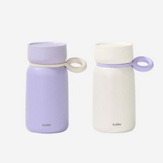 텀블러 스텐 손잡이 휴대용 보냉 보온 미끄럼방지, 에지리 호리 텀블러 330ml 아이보리