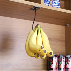 바나나걸이 부착형 보관 거치대 주방, 블랙