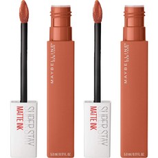 메이블린 뉴욕 슈퍼 스테이 립 잉크 5ml, 075 Fighter, 2개