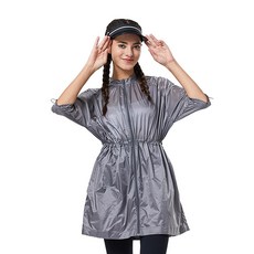 TECTOP 探拓戶外 200432女款長版抗UV超輕薄外套(立領五分袖、透氣.防潑水)