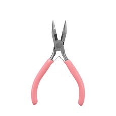 보석에 대 한 LMDZ 쥬얼리 펜 치 DIY 라운드 코 플라이어 만들기 귀여운 핑크 컬러 핸들 Anti-slip Splicing 펜 치 측면 절단 Plier, Type 4, 1개