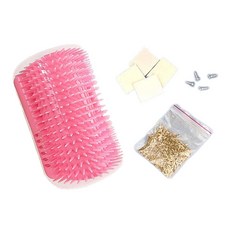 寵物按摩梳 狗貓通用 寵物美容清潔 寵物梳毛神器, 粉, 1個